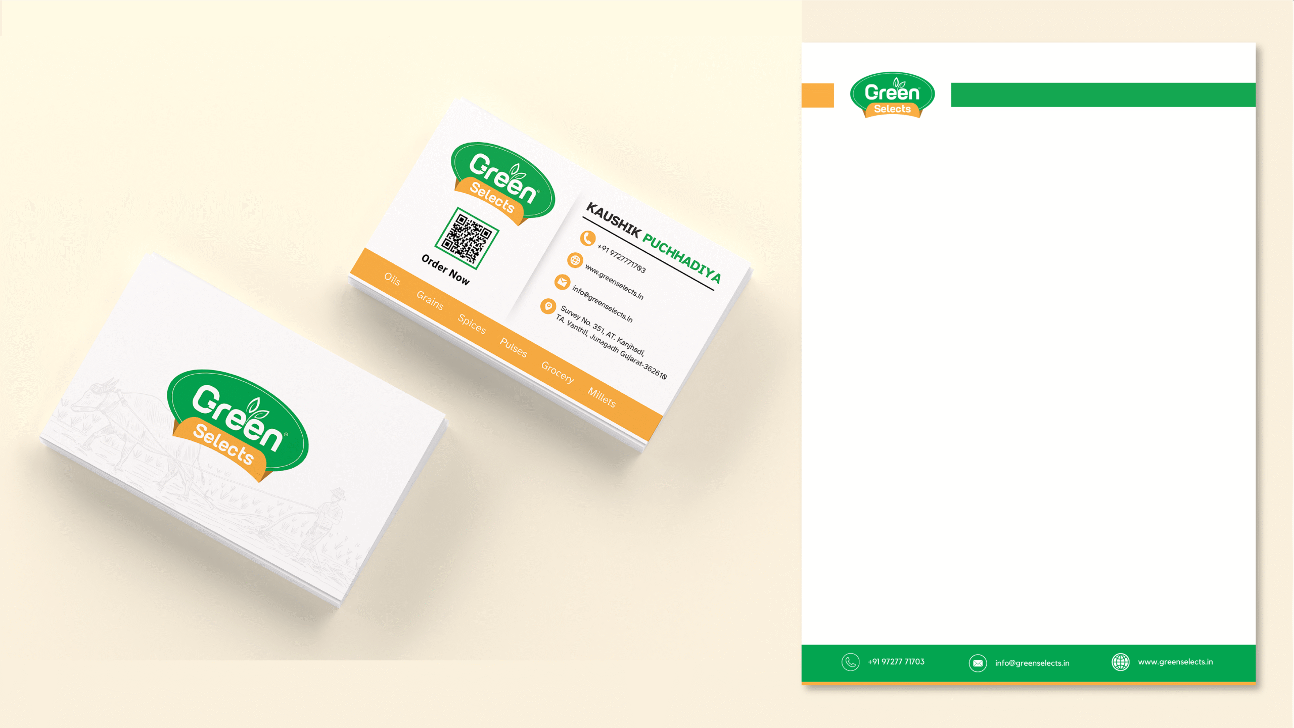 Green Selects Letterhead and Business Card