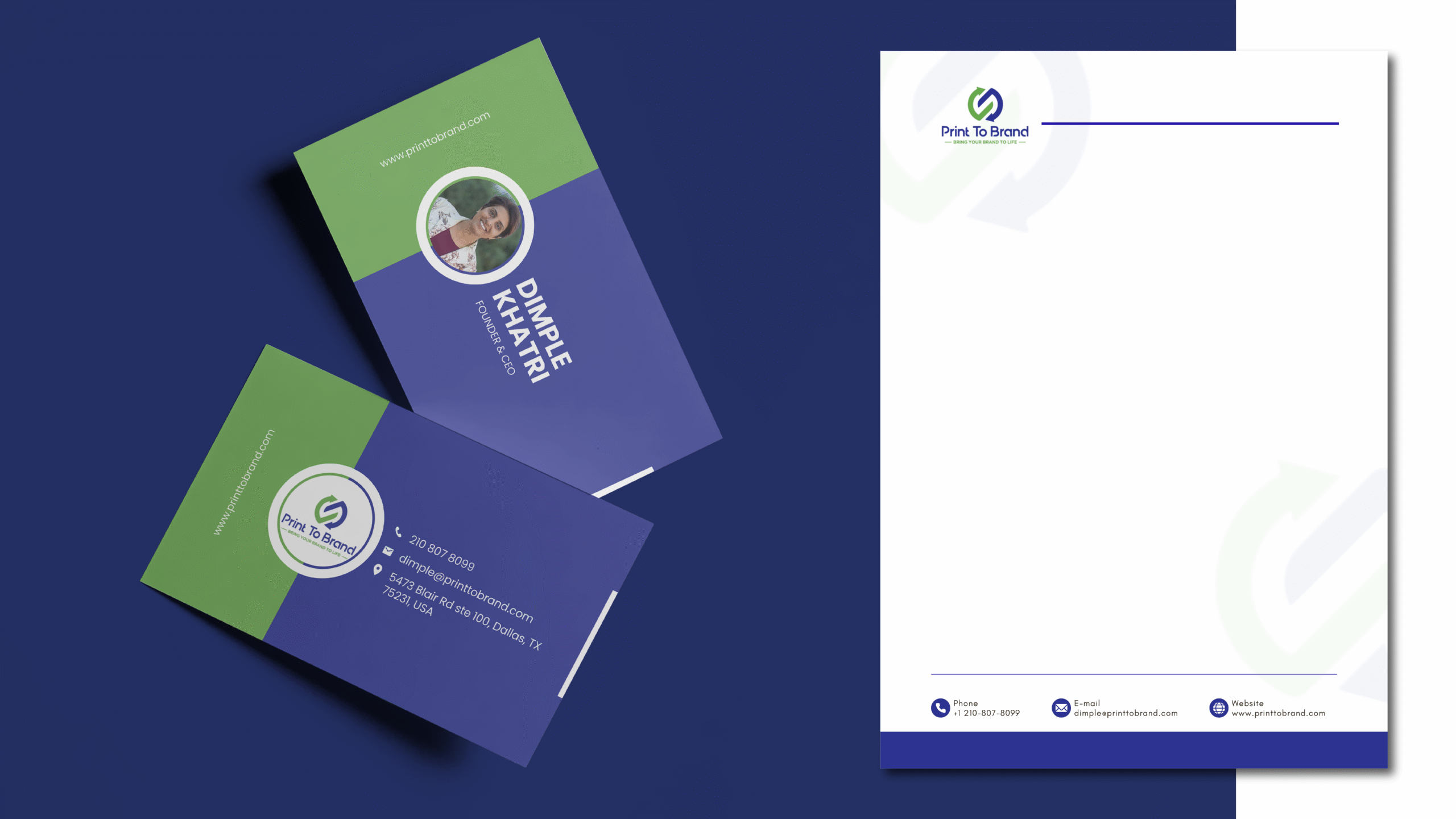 Print To Brand Business Card and Letterhead